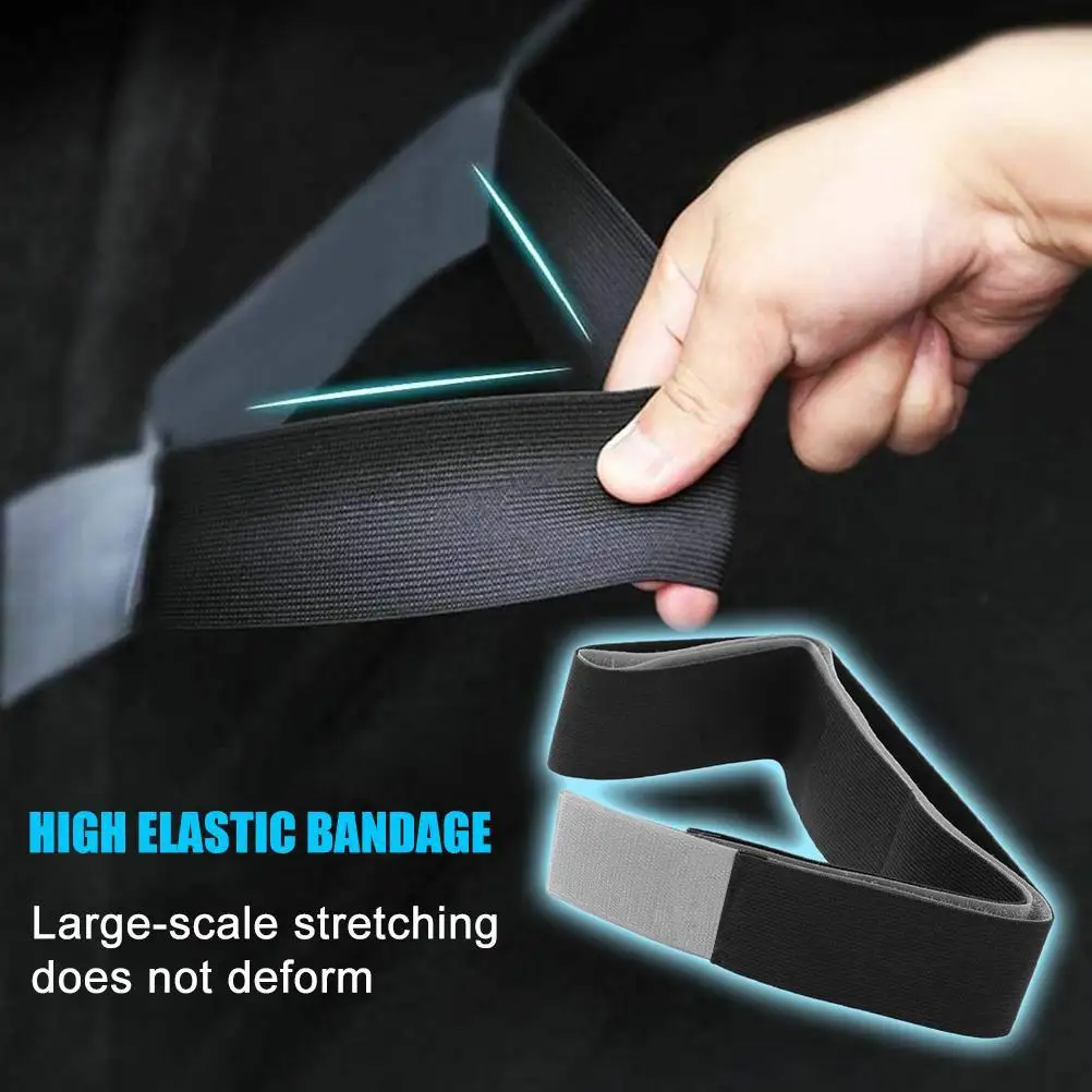 Автомобильный органайзер для багажника с ремнем для фиксации, эластичным бинтом, магической лентой, аксессуарами для интерьера, натяжными узлами.