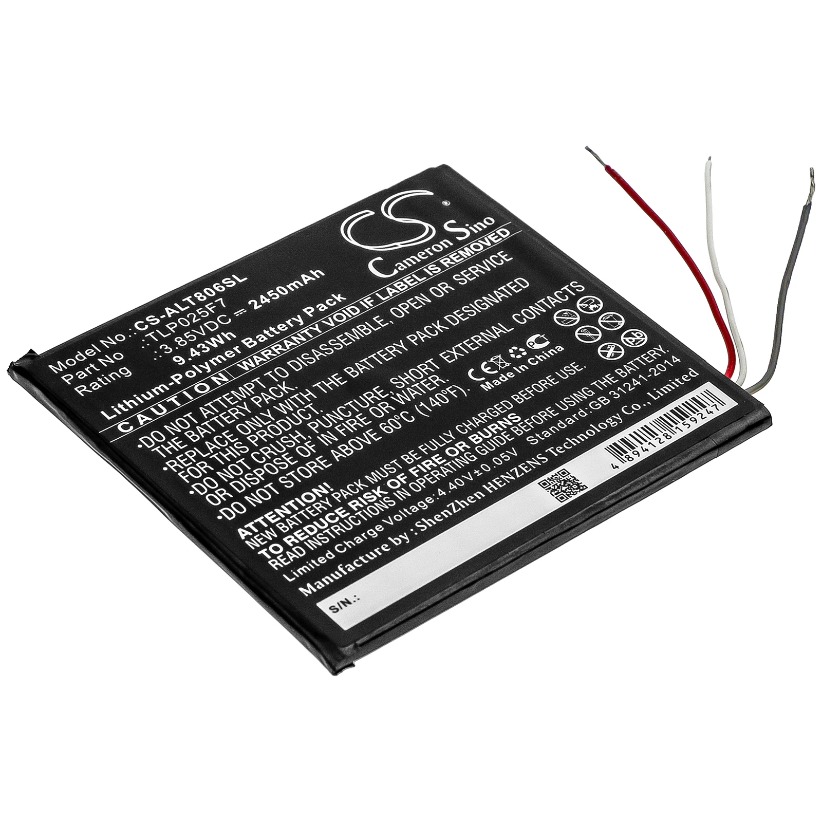 

Cameron Sino Battery For Alcatel 1T 7",OT-8068