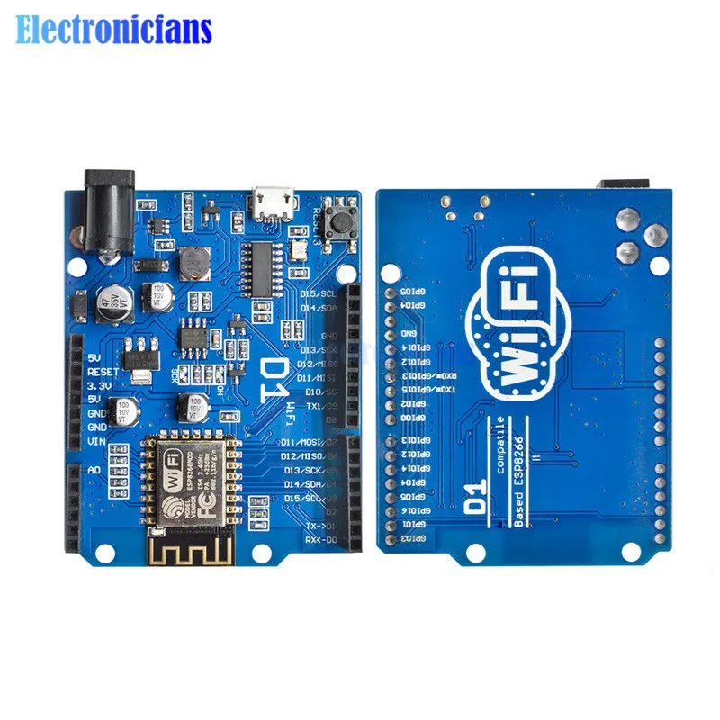 OTA WeMos D1 CH340 WiFi Wireless Development Board ESP8266 ESP-12E IDE R3 ONE For ARDUINO Compatible Drive Module 1A 24V | Электронные