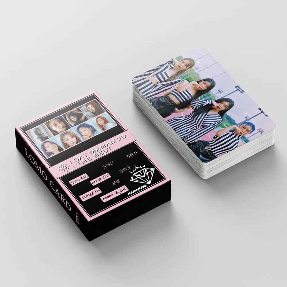 

55pcs / mamamoo Photo fans lomo card say: MAMAMOO THE BEST Huasha song Le Wen Xinghui people photo album gift idol card postc