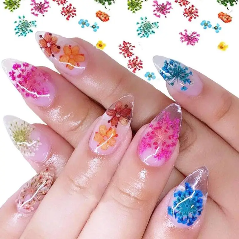 УФ-гель для ногтей набор из натурального сухого цветка с натуральным лепестком 3D