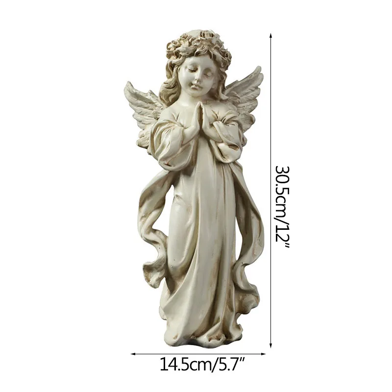 

European Retro Angel Sculpture Home Decoration Accessories Modern Art Resin Character Statue Room Craft Figurine Gift