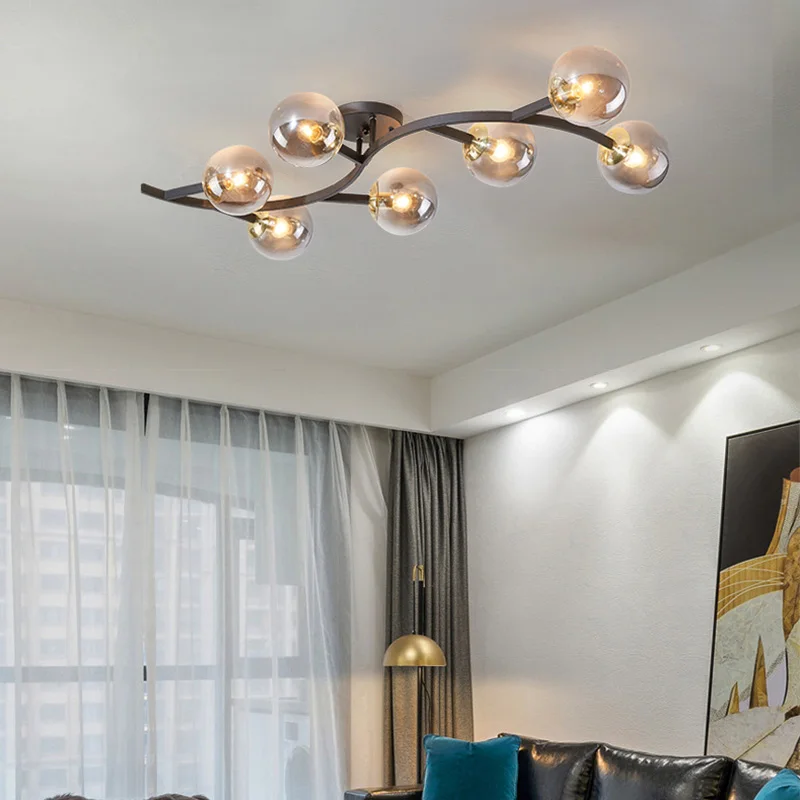 

Modern Light Lamp Fixtures Industrial Iron Spider Drum Pendant Lights Black Gold Suspension luminaire Bar Living Room Hanging