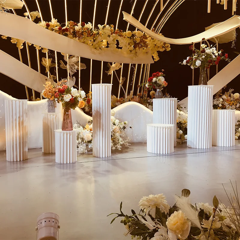 

1 шт. свадебный реквизит украшения дорожной гид оригами десертный стол Складная цилиндрическая бумага римские колонны украшение для торгов...