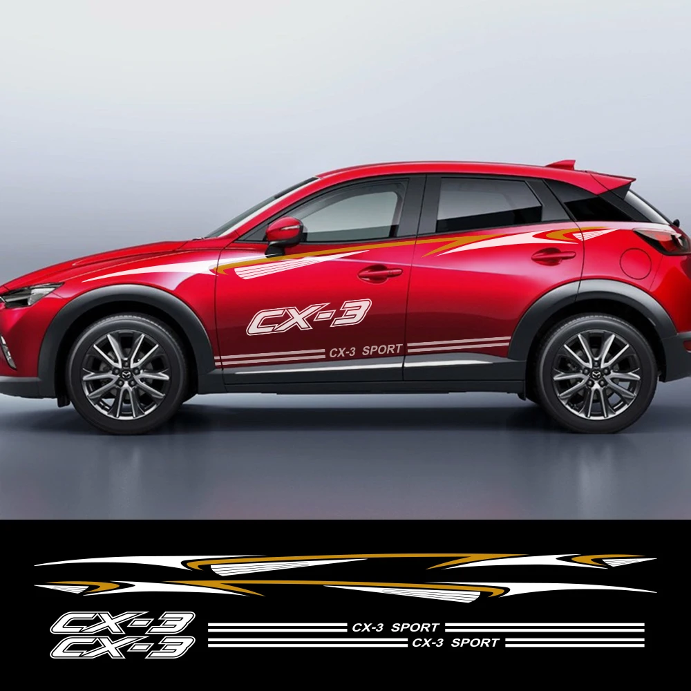 1 комплект Авто Светоотражающие виниловые наклейки на авто боковой двери юбка