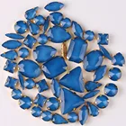 Стразы для свадебного платья, обуви, сумок, золотые крабы, 50, шт.пакет форм