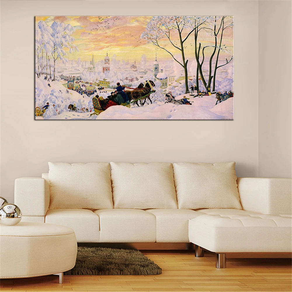 Большой размер печать на холсте масляная живопись настенная Kustodiyev