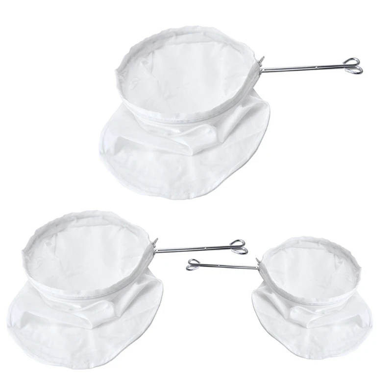 

1Set Professional Quality Filter Bags Reusable Almond Milk Bags Food Strainer Mesh with Zipper 3Size for Home Tea Shop