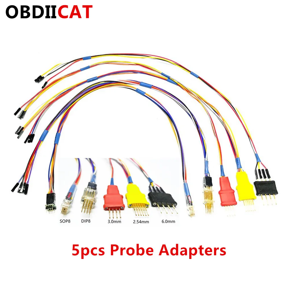 

PROG+ Adapter iProg Programmer Replace Parts CAN BUS/K-Line/RFID/MB IR/PCF79XX/5pcs Probe Adapters Without Soldering/ 35080/160