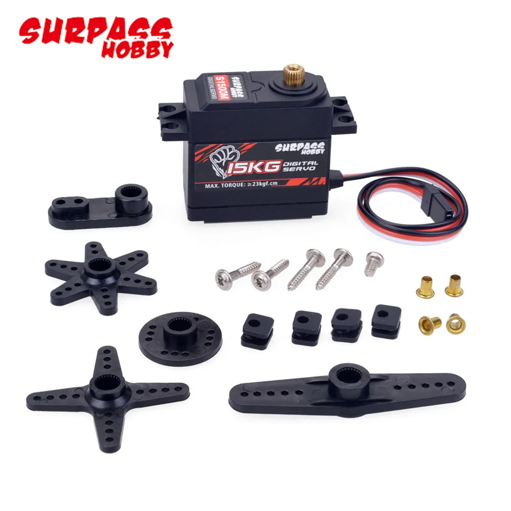 RC Car Servo SURPASS Hobby S1500M 15 кг металлическая Шестерня Servo цифровой сервопривод для 1/10 1/8 Высокоскоростной RC автомобиль/Самолет RC модель лодки