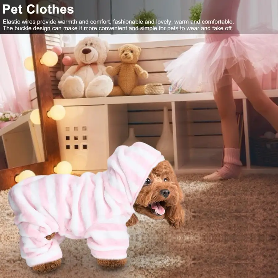 Коралловый флис розовая полоска Осень-зима четыре фута толстовки для домашних