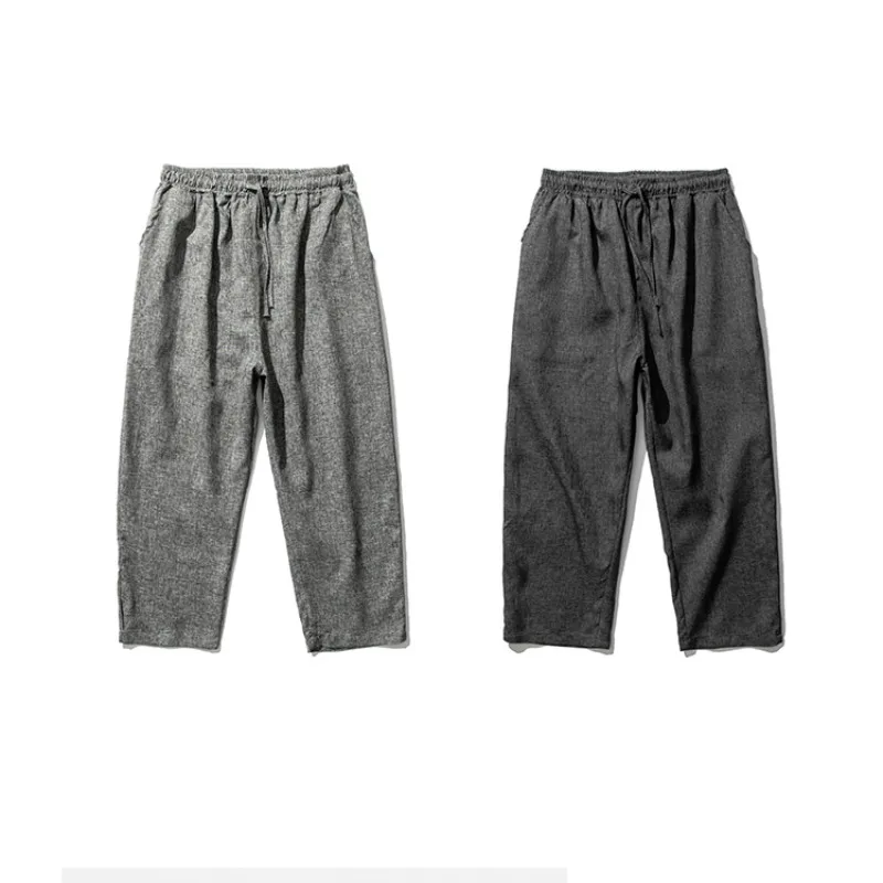 

FAVOCENT 2019 Summer Men's Pants Fashion Casual Cotton Loose Solid Color Sweatpants Jogger Hip Hop Streetwear Wide Leg Trousers