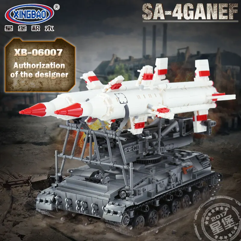 

USSR Army high-tech Bricks 1469Pcs Military Building Blocks Tanks 2K11 Krug SA-4 Ganef Bricks set Children Educational Toys