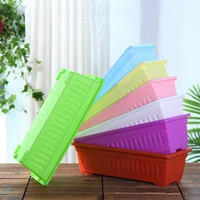 plastic grow box durable garden plant pot nursery transplant flower pots plant root growing box fall resistant tray for home