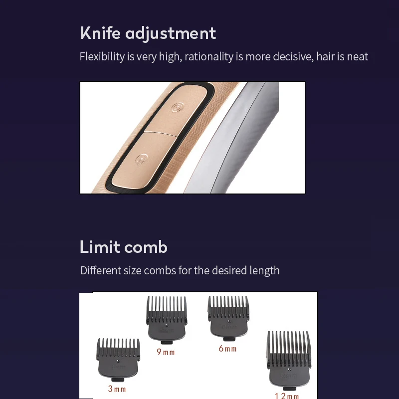 Kemei перезаряжаемая машинка для стрижки волос профессиональная триммер мужчин