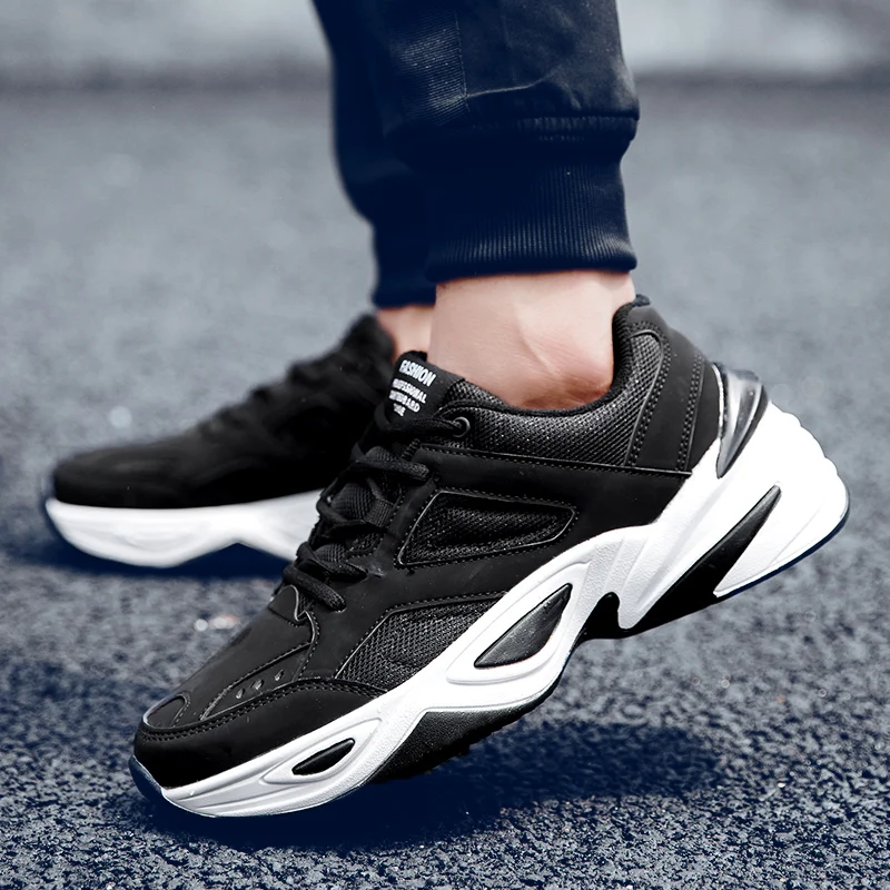 

Mens Casual Shoes Hot Sale Shoes Men Sneakers Black Casual Men's 2020 Sneaker Solid White Fashion Knitting Sapatos Sport