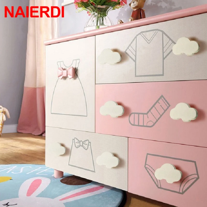 Ручки NAIERDI Moon Star ручки для мебели из мультфильма детской комнаты ПВХ ручка дверей