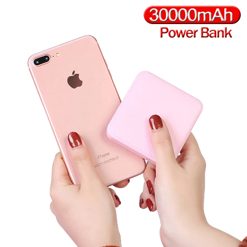 Компактный внешний аккумулятор 30000 мАч портативный новый небольшого размера 2020