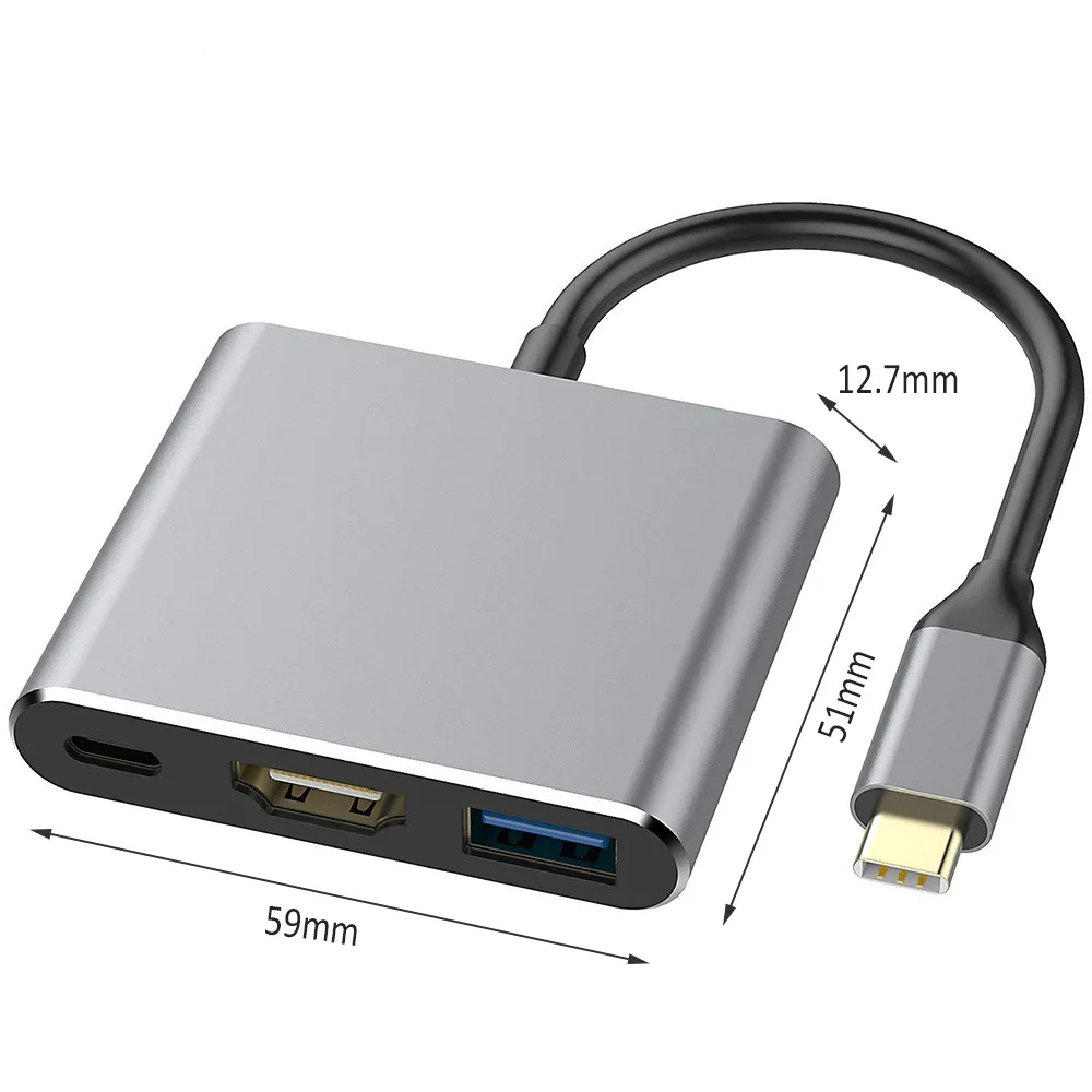 3 в 1 адаптер для зарядки USB 0 Type C-HDMI | Электроника