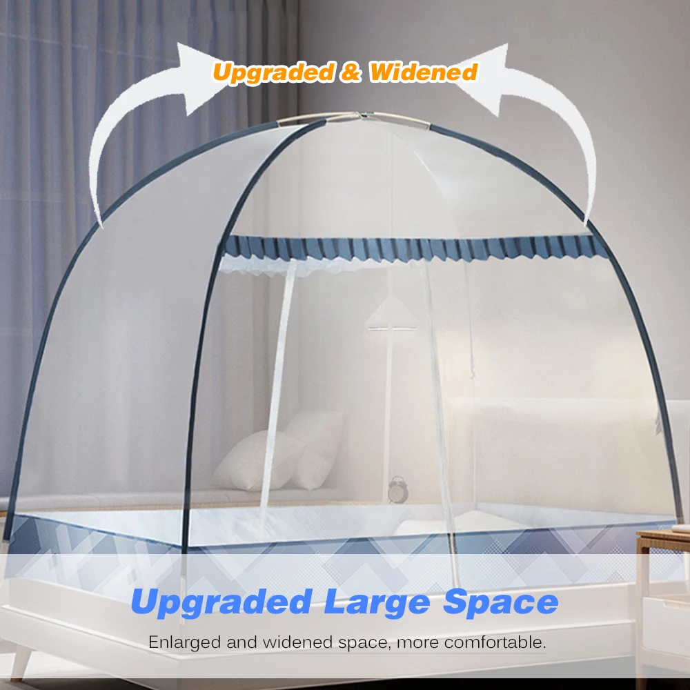 Универсальная противомоскитная сетка с сумкой для хранения купольная подвесная