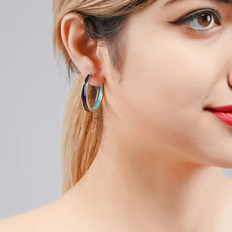 Новинка от Wuli & baby женские серьги кольца в черном белом розовом