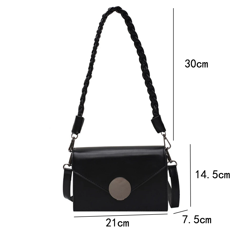 

Ladies Shoulder Bags Black 2021 Women Luxury Fashion PU Leather Bag Girls Casual Purses and Handbags Messenger Crossbody Bags