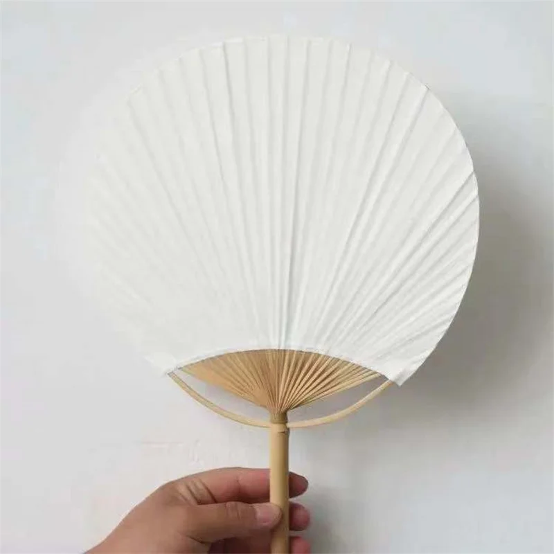 

Japanese Style Cloth Bamboo Pu Fan Handmade Art Plantain Fan Fan Summer Round Fan Classical Fan Fans Hand Chinese Dance Fan