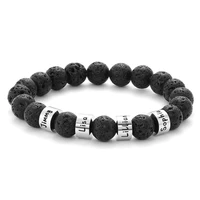 personalized custom bracelet volcanic stone hand chain men women fashion health environmental bracelets 2021 new jewelry
