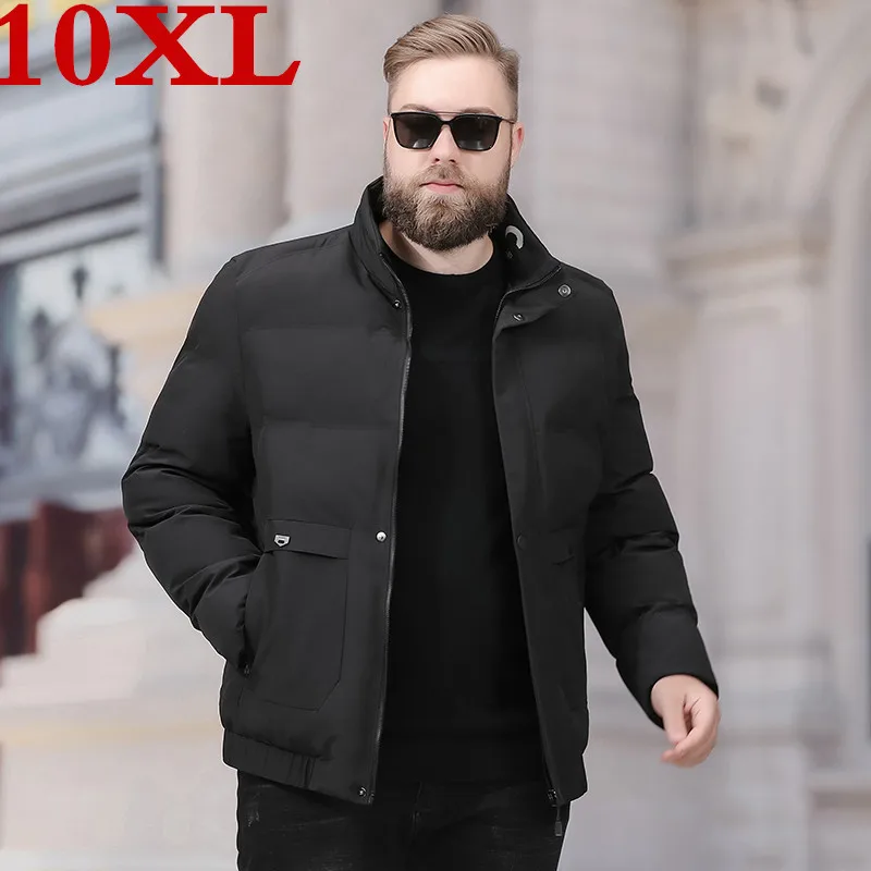 Большие размеры 8XL 7XL зимняя куртка мужская парка плотная теплая одежда