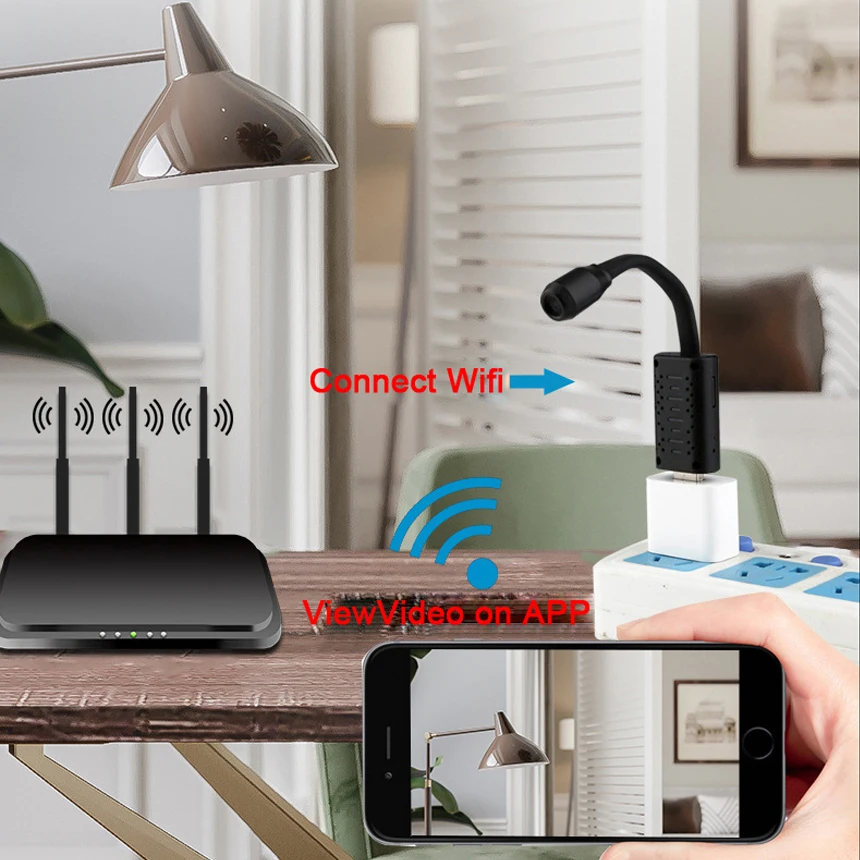 Hebeiros HD 1080P Smart экшн камера с Wi Fi подключением USB видеонаблюдения IP Камера