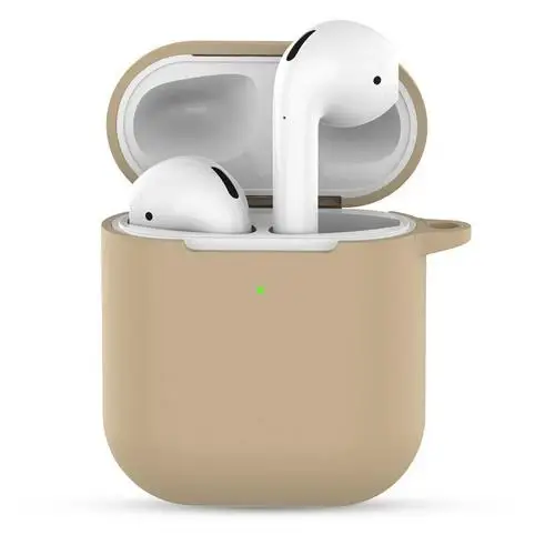 Для Airpods 2 TWS Портативный Силиконовый чехол для беспроводной bluetooth-гарнитуры защитный чехол анти-потеря наушники коробка аксессуары - Цвет: 10 muilk tea