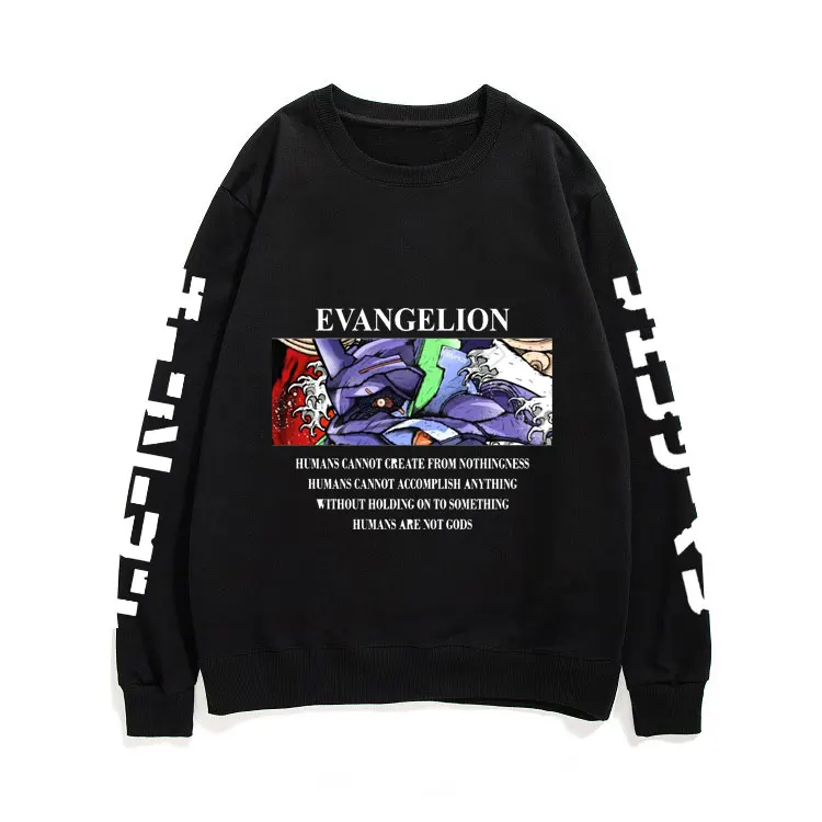 

Anime Chainsaw Man and Rei Ayanami Letter Print Sweatshirt Men Women Manga Fashion Style Sweatshirt Pullover Unisex Streetwear