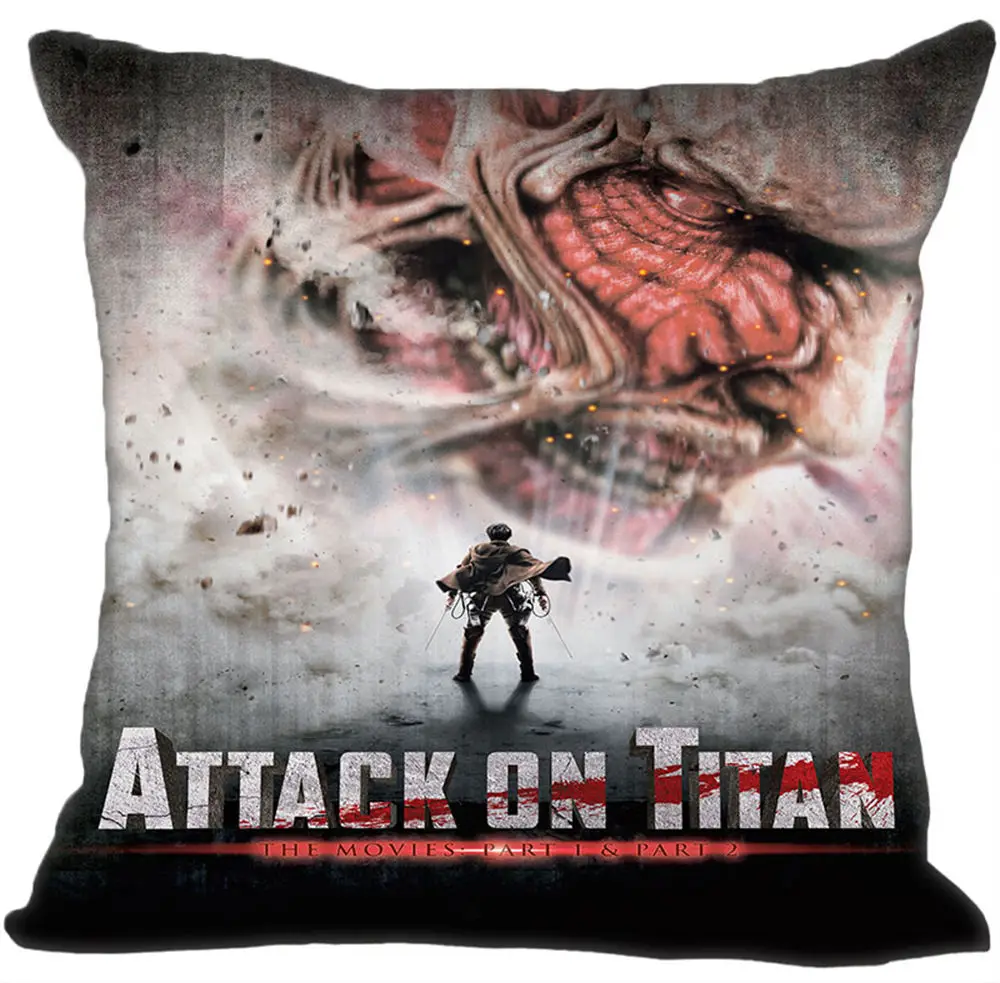 Чехол для подушки под заказ с рисунком аниме атака на кожу домашний декор спинка