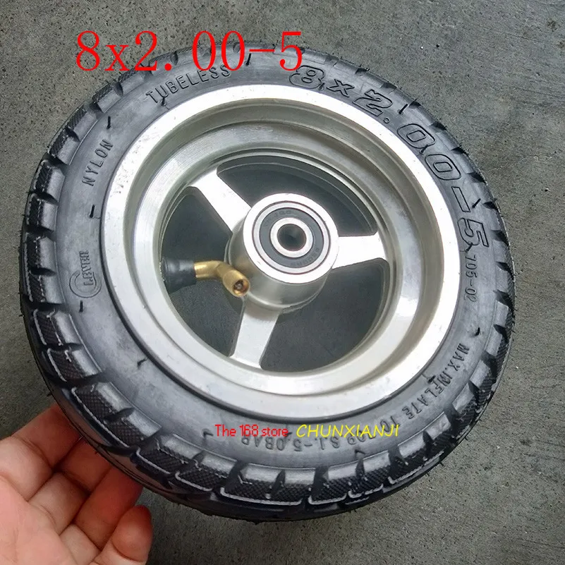 Хорошее качество 8x2. 00 5 бескамерные шины колеса 8*2 ступицы карманный велосипед