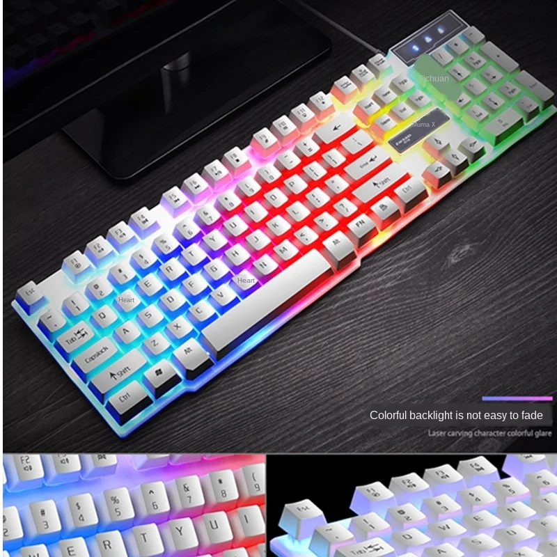 Водонепроницаемая Проводная клавиатура Levitate Keycap Игровая USB RGB подсветка