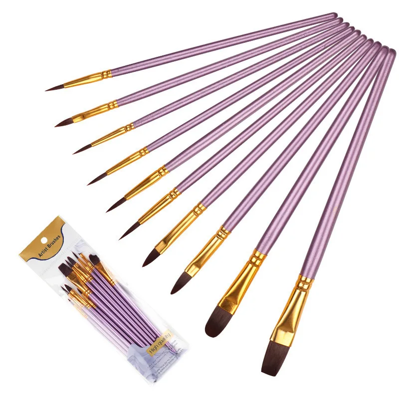 

Hook Line Pen Durable No Shed Hair Miniature Detail Paint Brush1-6 Artist Professional Brushes Fine for Oil, Watercolo