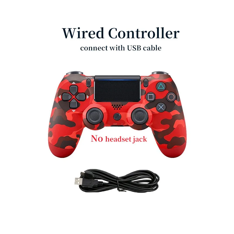 RED CAMOUFLAGE 2 USB проводной контроллер для PS4 Геймпад для Play Station 4 контроллер для Dualshock 4 геймпад для PS4 консоли с двойной вибрацией - Цвет: RED CAMOUFLAGE 2