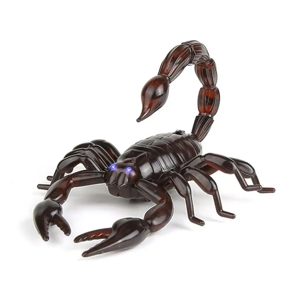 Brown Новинка Забавный инфракрасный электрический RC Скорпион шалость моделирование насекомых дистанционное управление Скорпион модель игрушечный динозавр Пингвин кляп подарок - Цвет: Brown