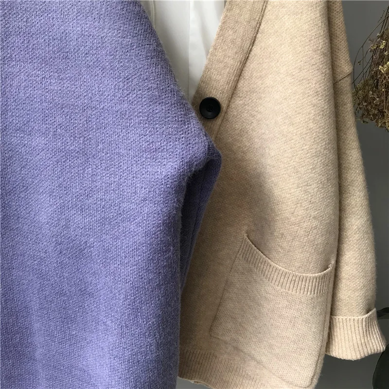 

Women Sweater Single Breasted Woman Sweater Autumn Winter Knit Cardigan Coat Outwear Korean Style