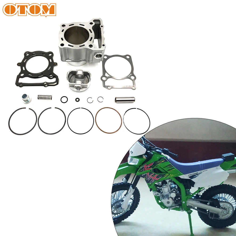 

Детали двигателя мотоцикла OTOM для KAWASAKI KLX250 1993-2018 KLX300 1996-2007 блок воздушного цилиндра и поршневой комплект и прокладка головки и основания