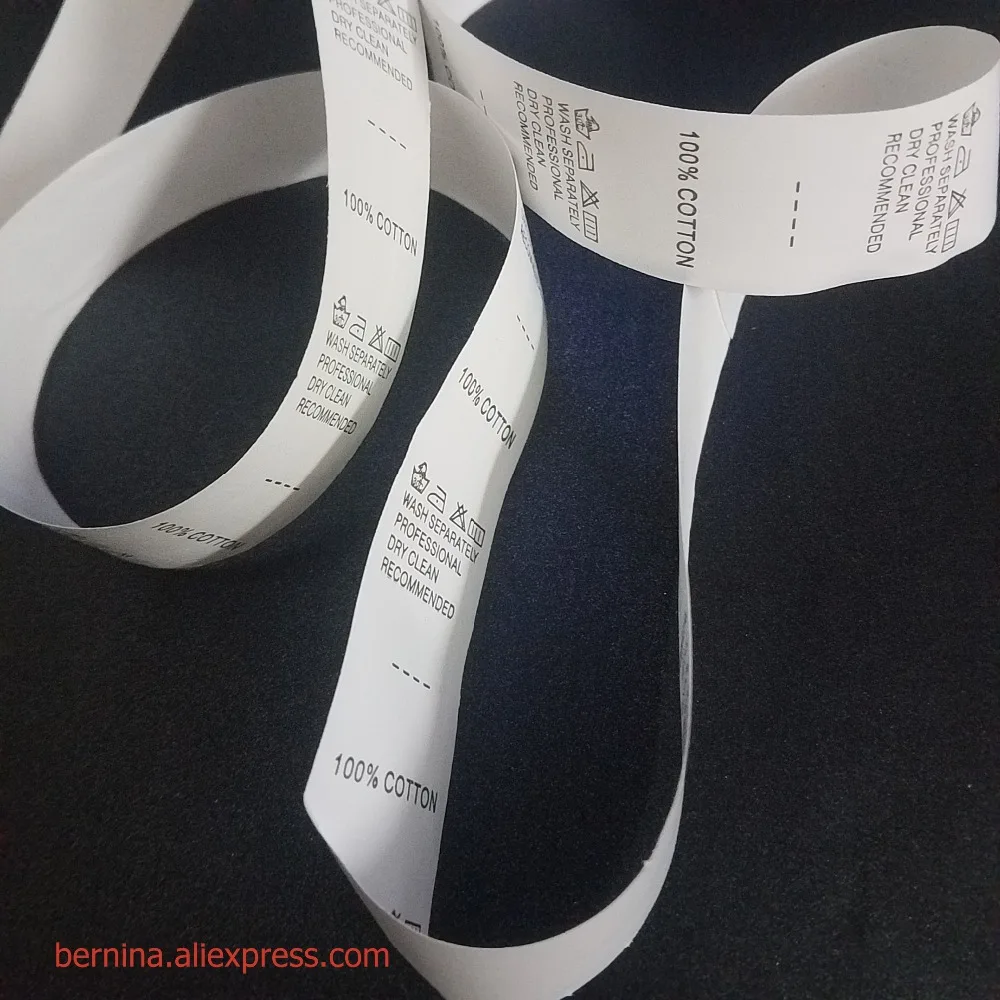 2019 Новинка 25 мм 1000/рулон этикетка для ухода за одеждой бирка одежды стирающаяся с