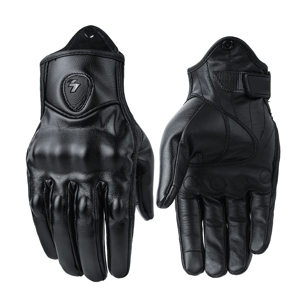Перфорированные ветрозащитные перчатки из натуральной кожи для мужчин и женщин