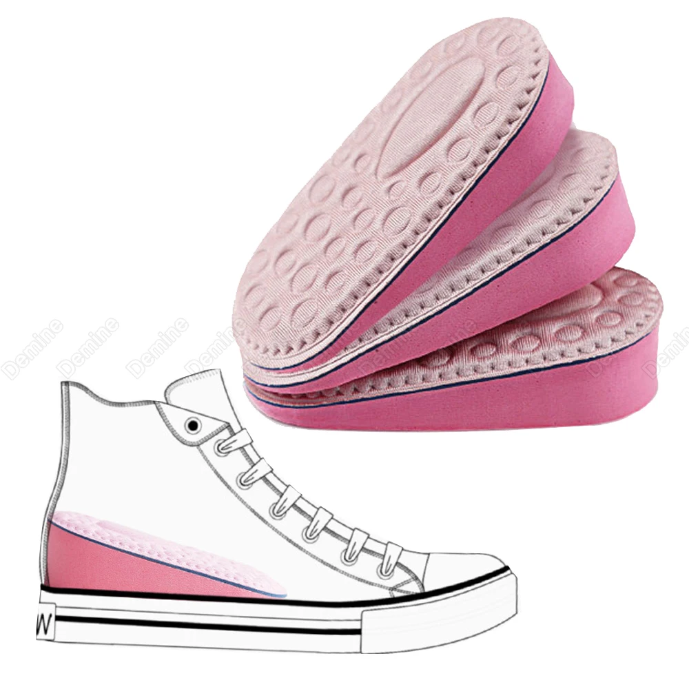 EVA Memory Foam Height Increased Insoles Heel Pad Invisible Shoe Inserts Heighten Increase Half Insole Foot Care Shoes Cushion