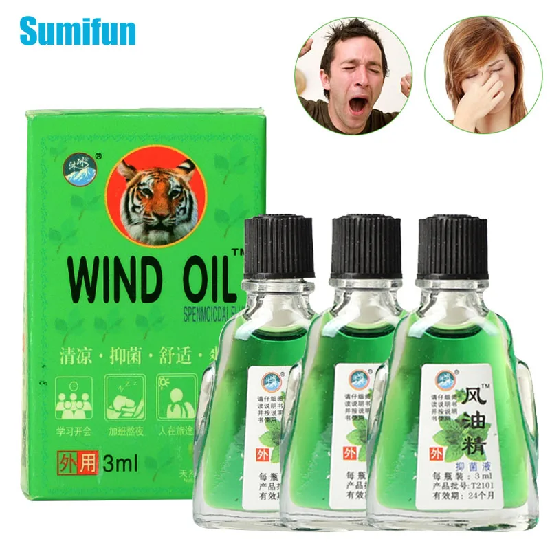 

1/3/5pcs Tiger Balm Oil Cool Oil For Relieve Headache Dizziness Pain Seasickness Mosquito Bites Refresh Mint Peppermint Oil 3ml