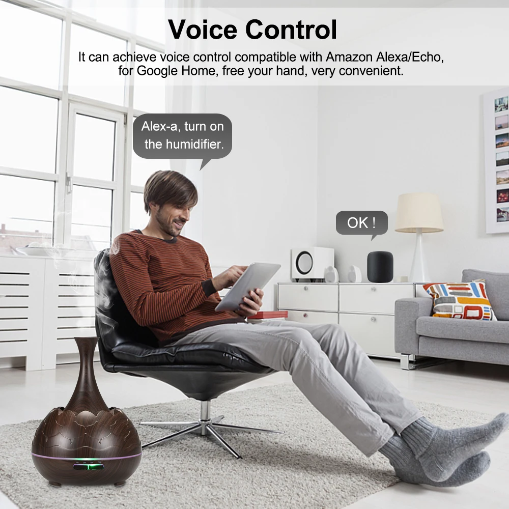 Интеллектуальная беспроводная (Wi-Fi) Беспроводной светодиодный Ночной светильник