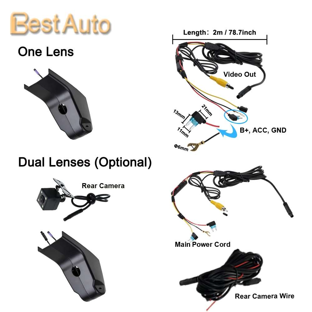 Цифровой видеорегистратор с Wi-Fi и управлением через приложение для BMW Z4 sDrive 25i M