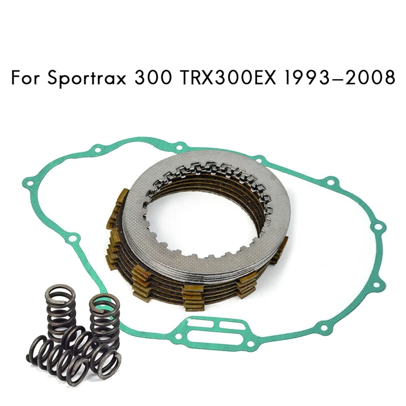 

Комплект фрикционных пластин сцепления, сверхмощные пружины и прокладка крышки для Honda Sportrax TRX300EX 1993-2008