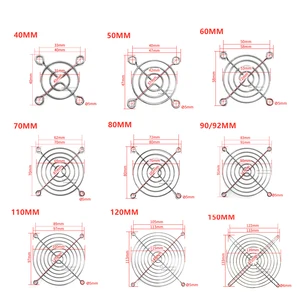 Металлическая решетка для вентилятора, 30405060708090110120135140150180200 мм
