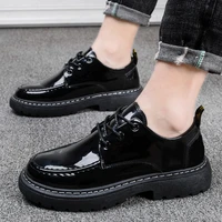 new big size brand patent leather men shoes spring oxford shoes fashion casual designer male work shoes leather moccasins