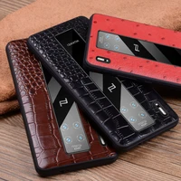 fashion crocodile print back cases for huawei mate20rs case luxury genuine cow leather cover for huawei mate 20rs fundas skin